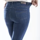 Jeans coupe droite taille haute denim